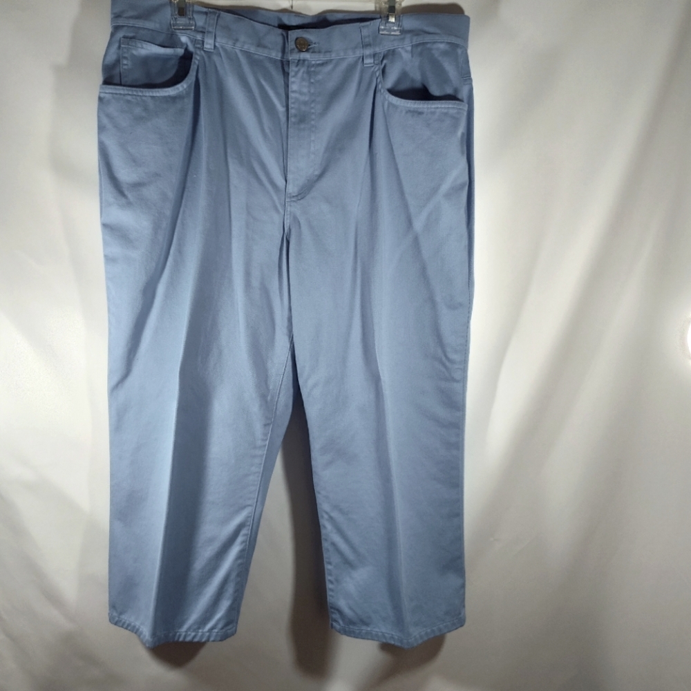 Ralph Lauren Jeans Co Women's Light Blue 100% Cotton Cropped Pants Size 16